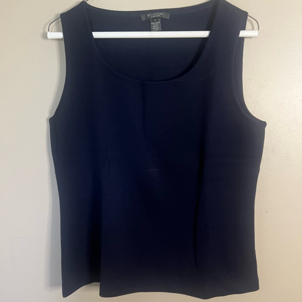 St. John M Navy Shell Tank EUC